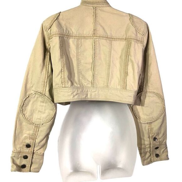 Personal Identity Teen's Close Neck Cropped Denim Jacket Size XL/15 - Picture 8 of 16